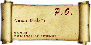Panda Omár névjegykártya
